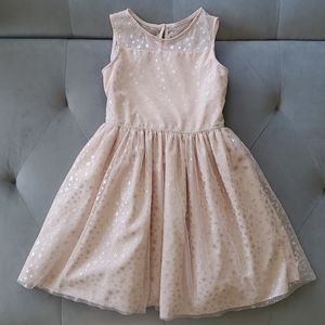 6X Blush & Metallic Stars, Tie Back Girls Dress